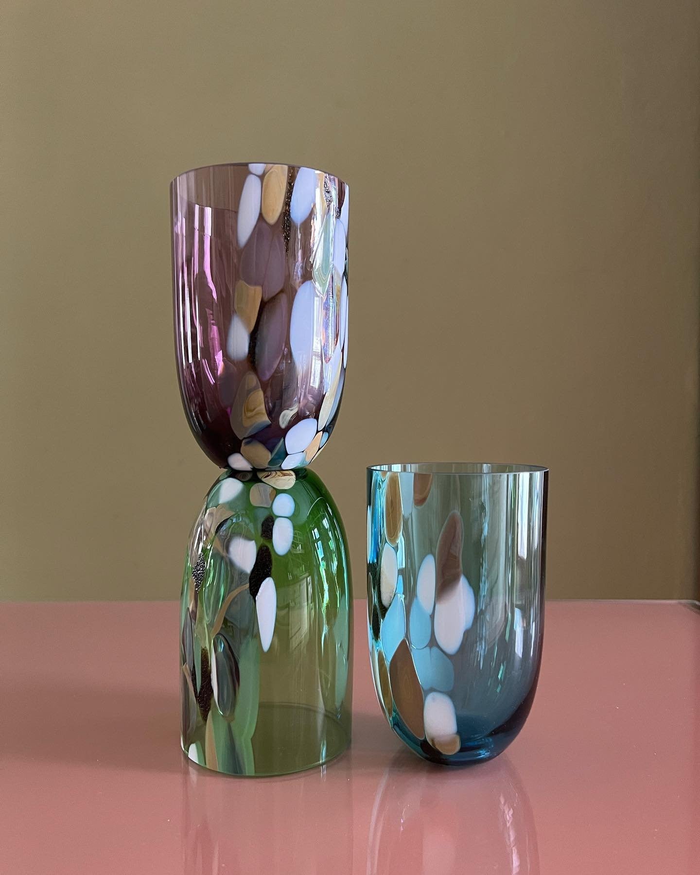 Marble Tumbler glas - Mulberry Purple